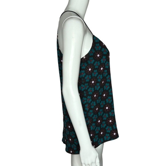 Express Barcelona Cami Tank Top Multicolored Floral Reversible V-Neck - Picture 5 of 10